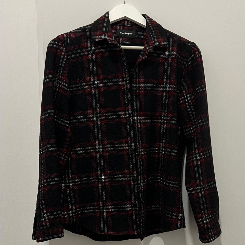 The Kooples Women's Plaid button up in Black and Red